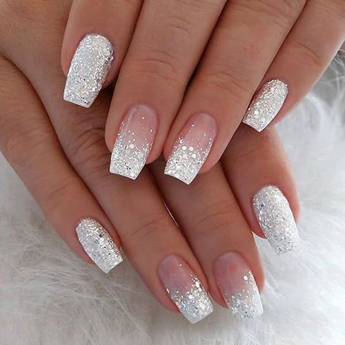 طرح ناخن اکلیلی هفت رنگ