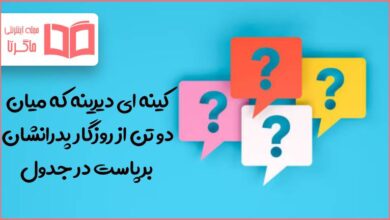 کینه ای دیرینه که میان دو تن از روزگار پدرانشان برپاست در جدول