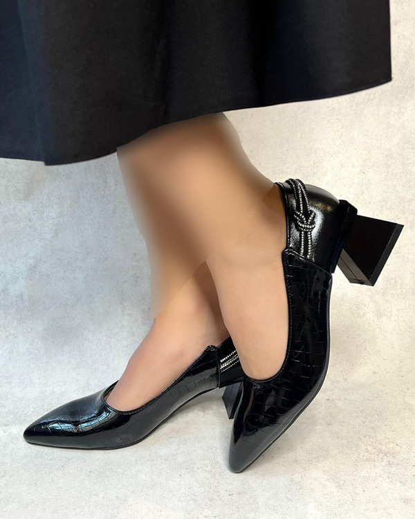 مدل کفش مجلسی مشکی دخترانه ساده