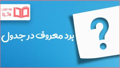 برد معروف در جدول