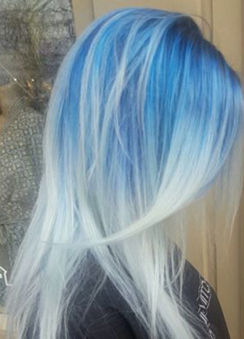 رنگ موی فانتزی آبی یخی
