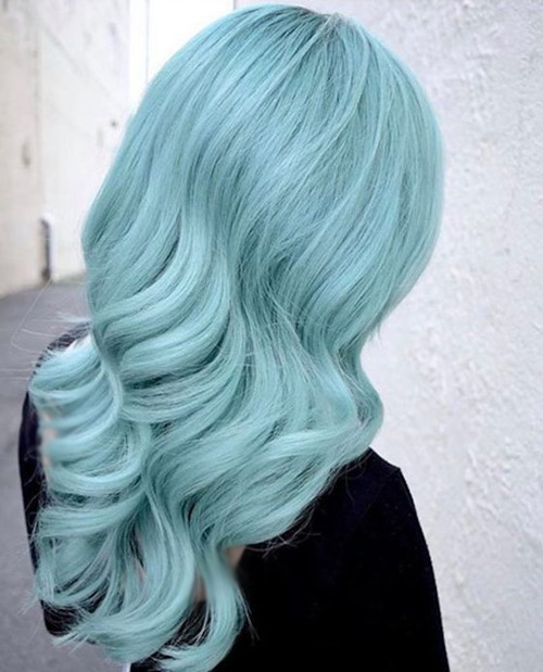 رنگ مو آبی یخی
