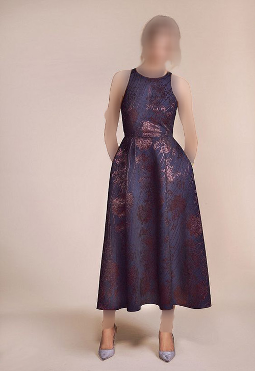 مدل لباس مجلسی شیک با پارچه ژاکارد
