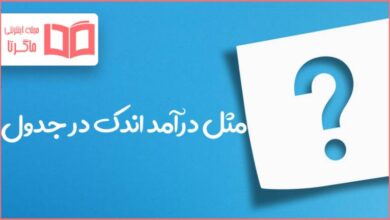 مثل درآمد اندک در جدول