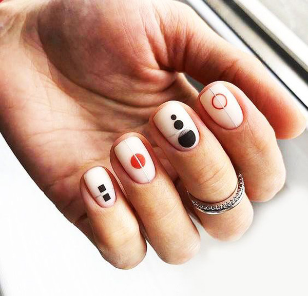 طرح ناخن مینیمال تابستانی