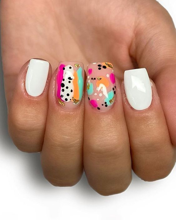 طرح ناخن مینیمال تابستانی