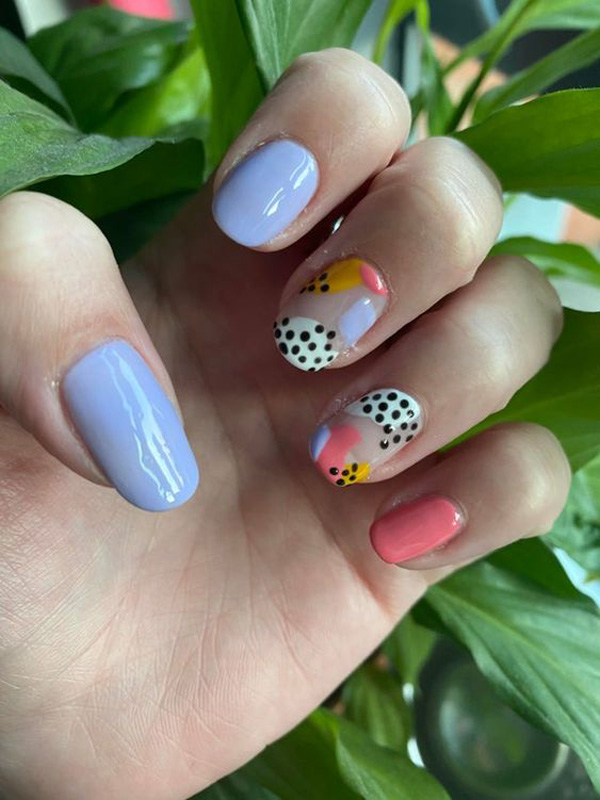 طرح ناخن مینیمال تابستانی