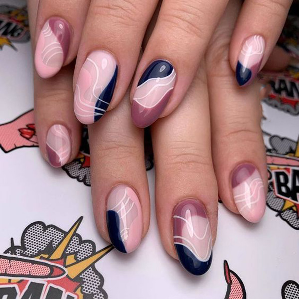 طرح ناخن مینیمال تابستانی