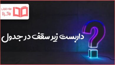 داربست زیر سقف در جدول