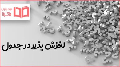 لغزش پذیر در جدول