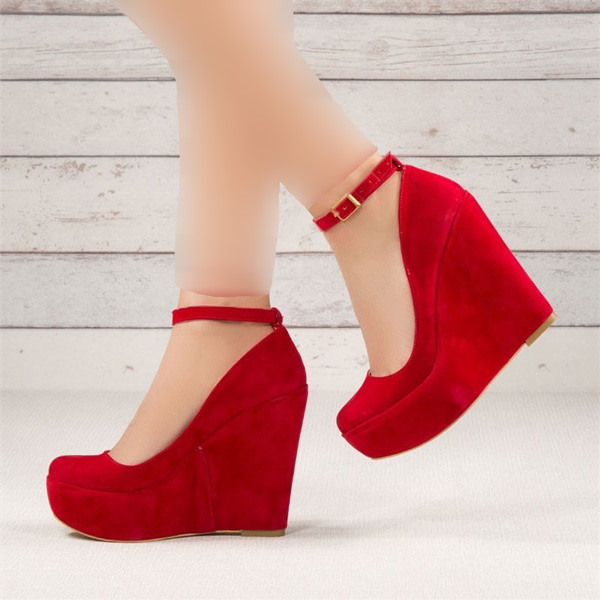 مدل کفش لژدار زنانه قرمز مجلسی
