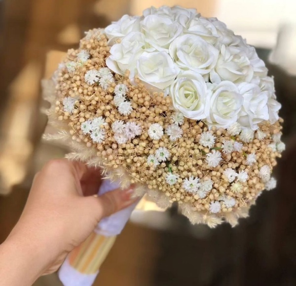 دسته گل عروس سفید جدید