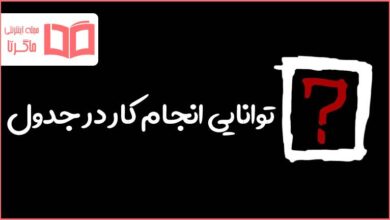 توانایی انجام کار در جدول
