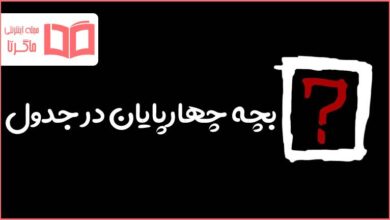 بچه چهارپایان در جدول
