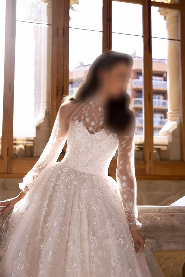 مدل لباس عروس پوشیده اروپایی جدید
