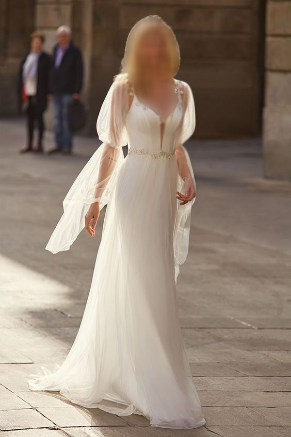 مدل لباس عروس پفی اروپایی
