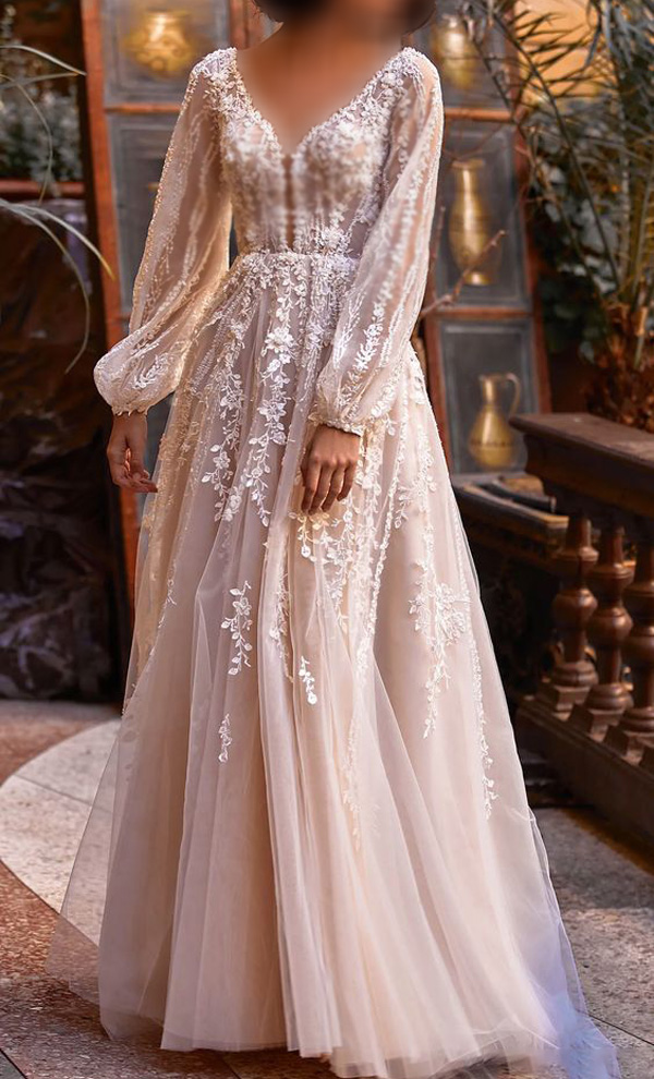 مدل لباس عروس اروپایی خاص
