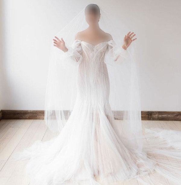 مدل لباس عروس ساتن ساده اروپایی
