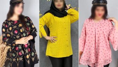 مدل شومیز ابروبادی جلو بسته دخترانه