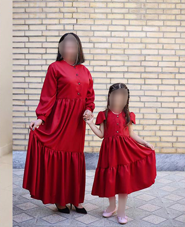 ست لباس مجلسی مادر دختری با حجاب