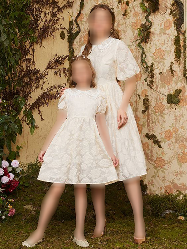 لباس مجلسی ست مادر دختری سفید
