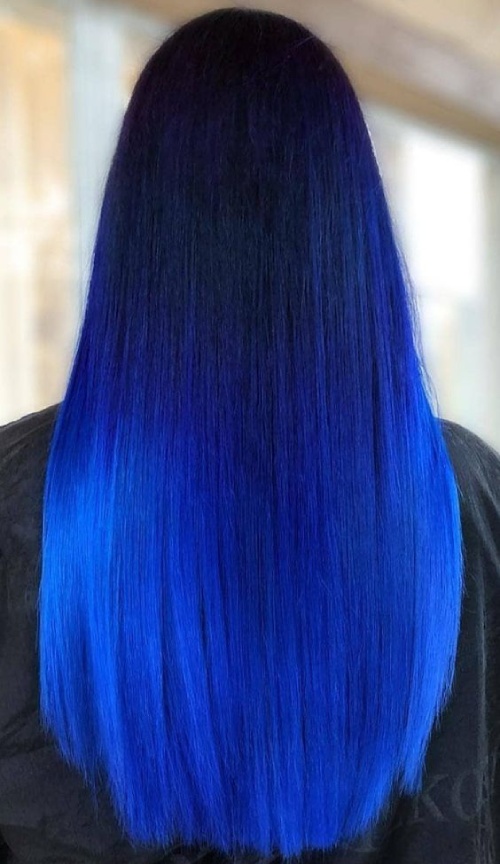 رنگ موی آبی پاستیلی آمبره