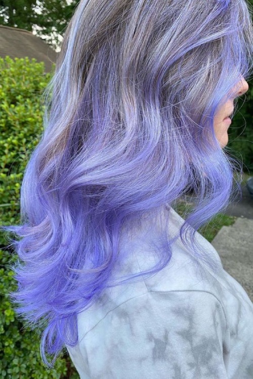 رنگ آبی پاستیلی برای مو