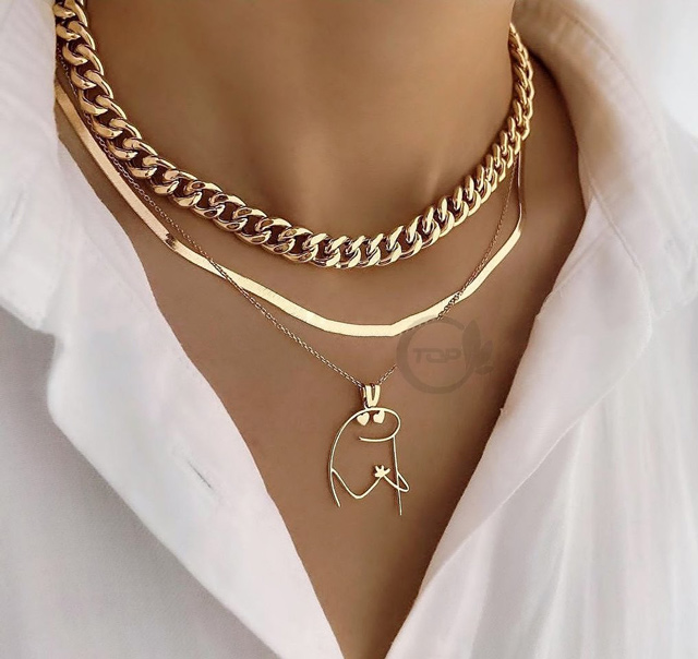 گردنبند طلا زنانه سنگین با قیمت