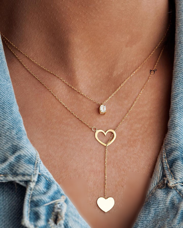 گردنبند طلا زنانه سنگین با قیمت