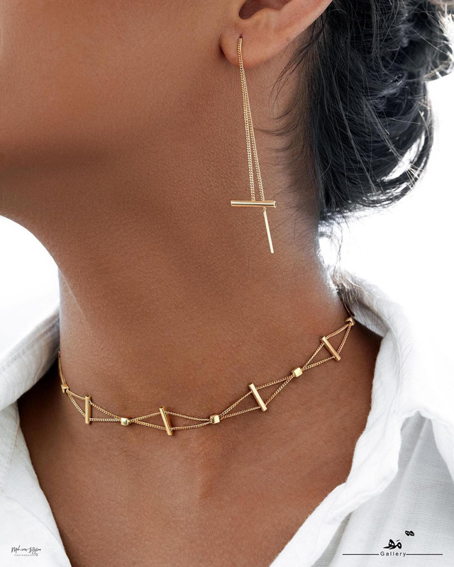 گردنبند طلا زنانه سنگین با قیمت