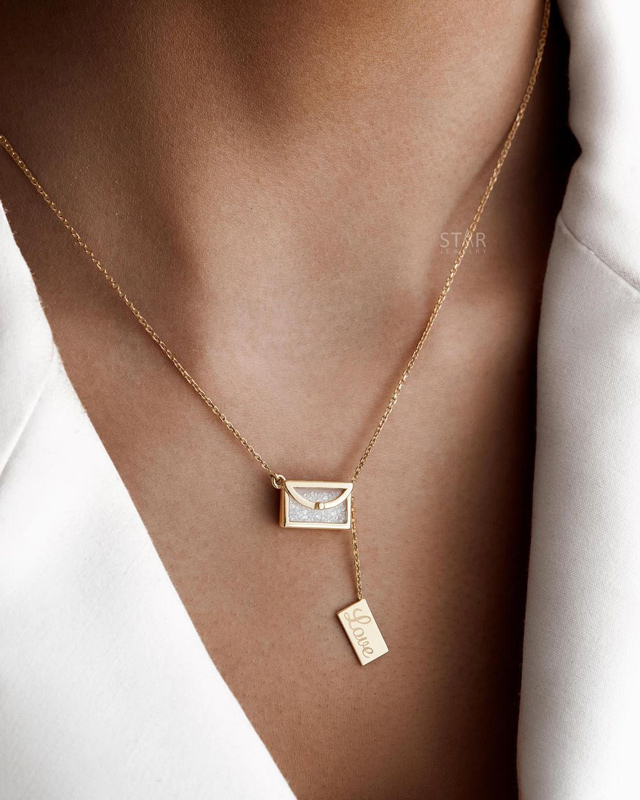 گردنبند طلا زنانه سنگین با قیمت