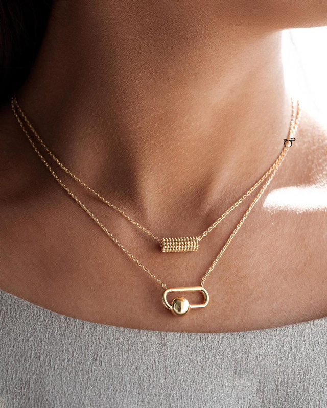 گردنبند طلا زنانه سنگین با قیمت