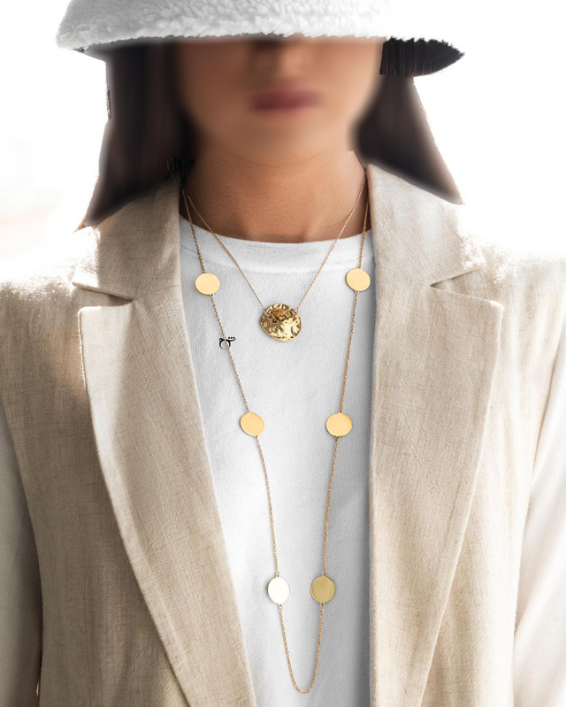 گردنبند طلا زنانه سنگین با قیمت