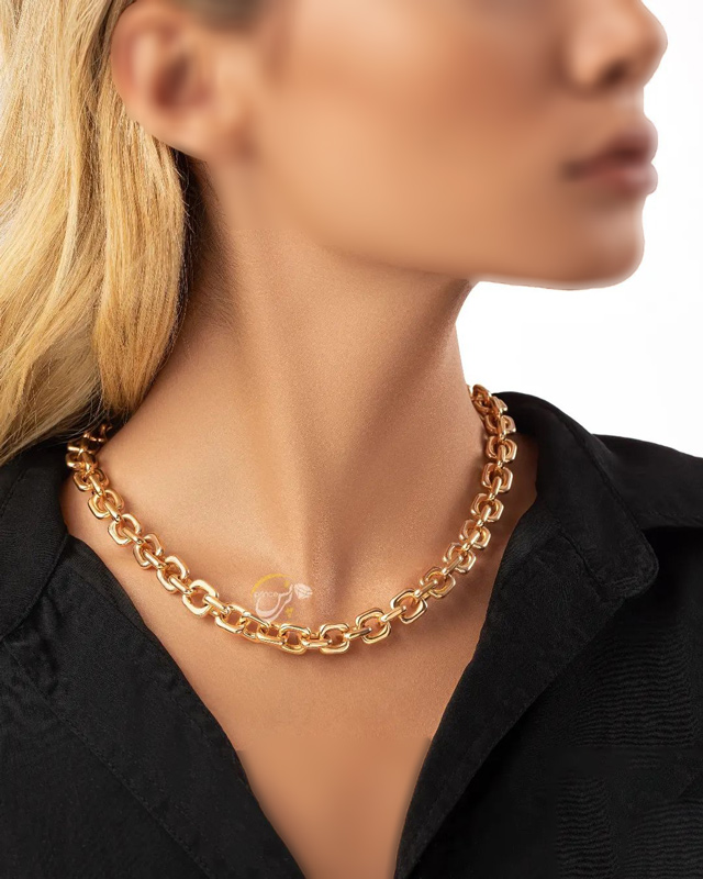 گردنبند طلا زنانه سنگین با قیمت