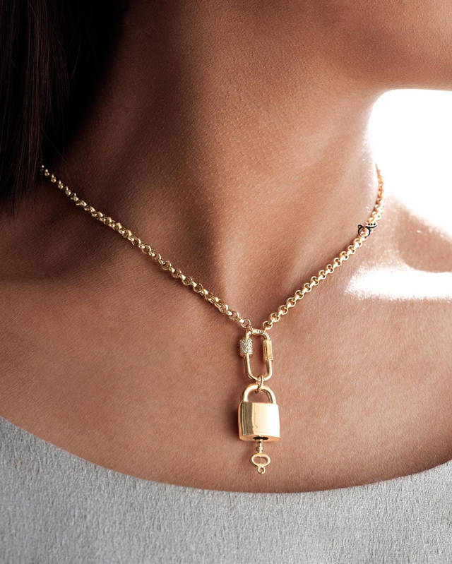 گردنبند طلا زنانه سنگین با قیمت