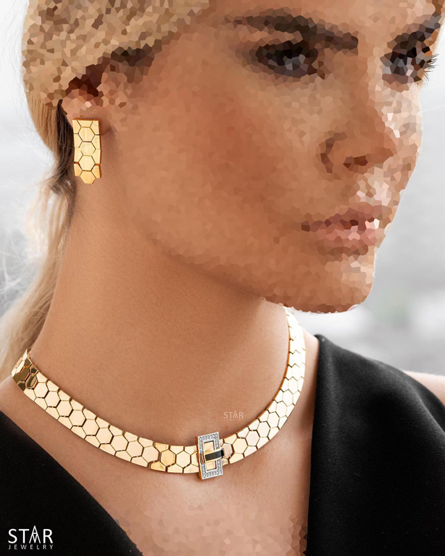 گردنبند طلا زنانه سنگین با قیمت