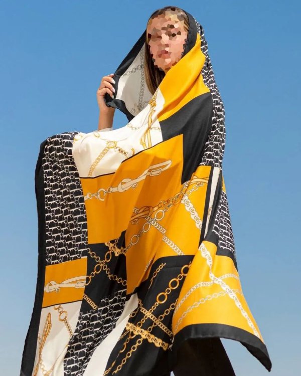 روسری کشمیر قواره بزرگ ورساچه