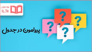 پیرامون در جدول