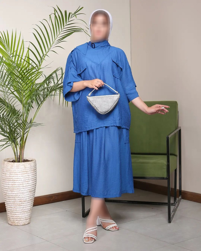 مدل لباس بلند ابروبادی ساده
