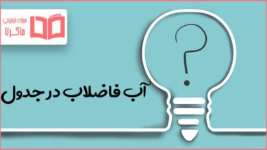 آب فاضلاب در جدول