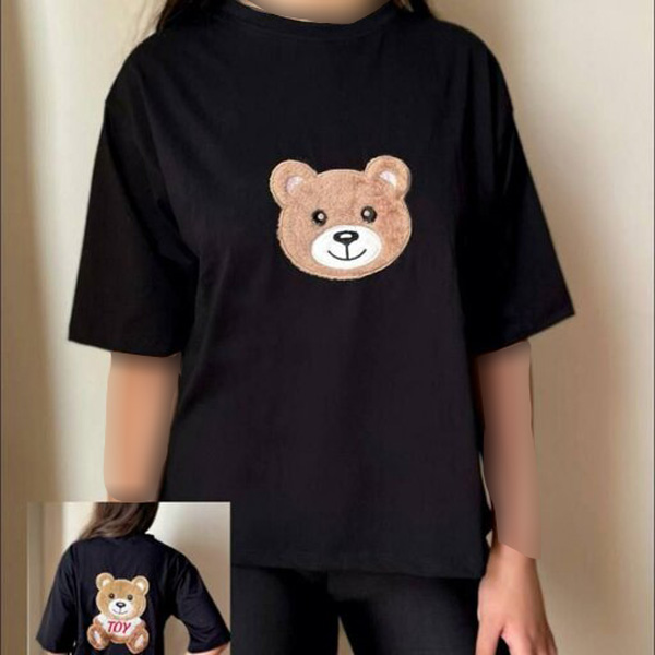 مدل تیشرت خرس تدی مشکی دخترانه