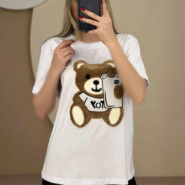 مدل تیشرت خرس تدی دخترانه ساده