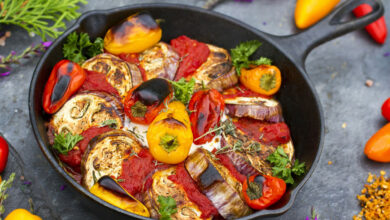 طرز تهیه یتیمچه بادمجان و سیب زمینی