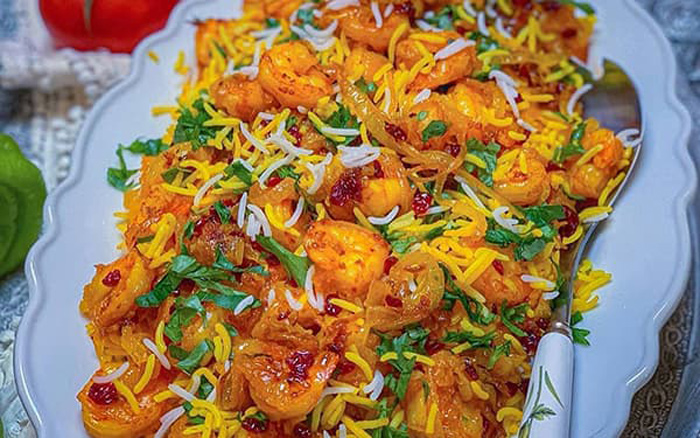 طرز تهیه میگو پلو بدون سبزی