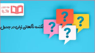 لکنت ناگهانی زبان در جدول