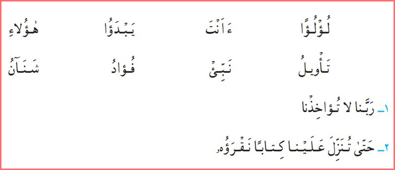 جواب فعالیت های یادآوری ۱ صفحه ۲۹ و ۳۰ درس پنجم قرآن کلاس ششم