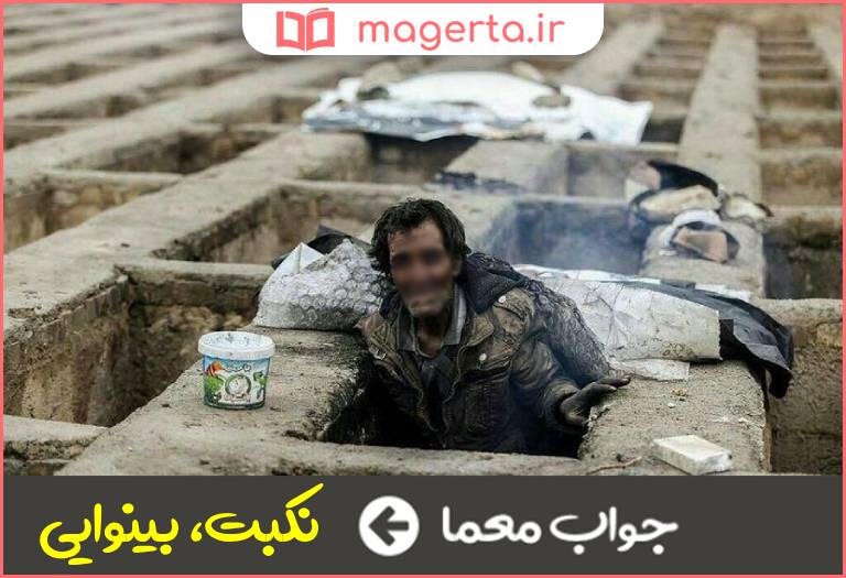 جواب معما فلاکت و بدبختی در جدول