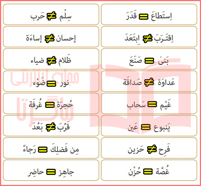 جواب تمرین دوم صفحه ۷۳ درس پنجم عربی دهم