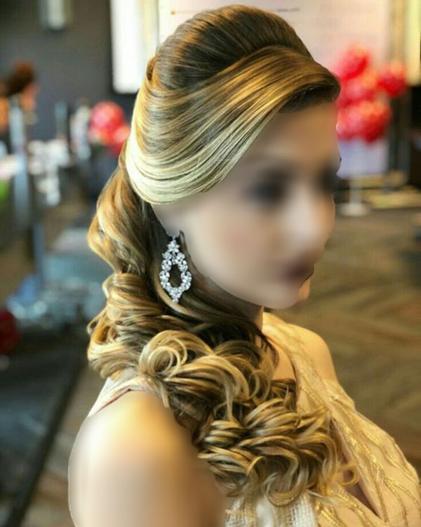 cream front ponytail hairstyle for women 15 - مدل مو دم اسبی جلو خامه ای دخترانه 1403 - 2024