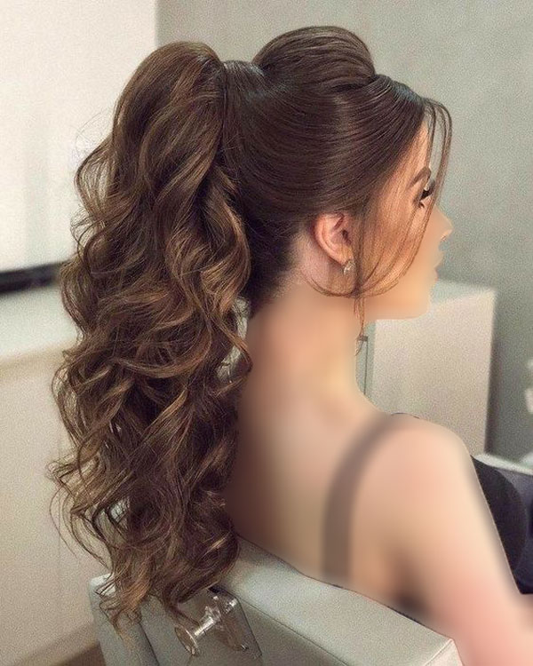 cream front ponytail hairstyle for women 6 - مدل مو دم اسبی جلو خامه ای دخترانه 1403 - 2024